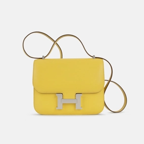 Herms - Constance 18 - Jaune De Naples Chevre Mysore PHW - Unused - 2024