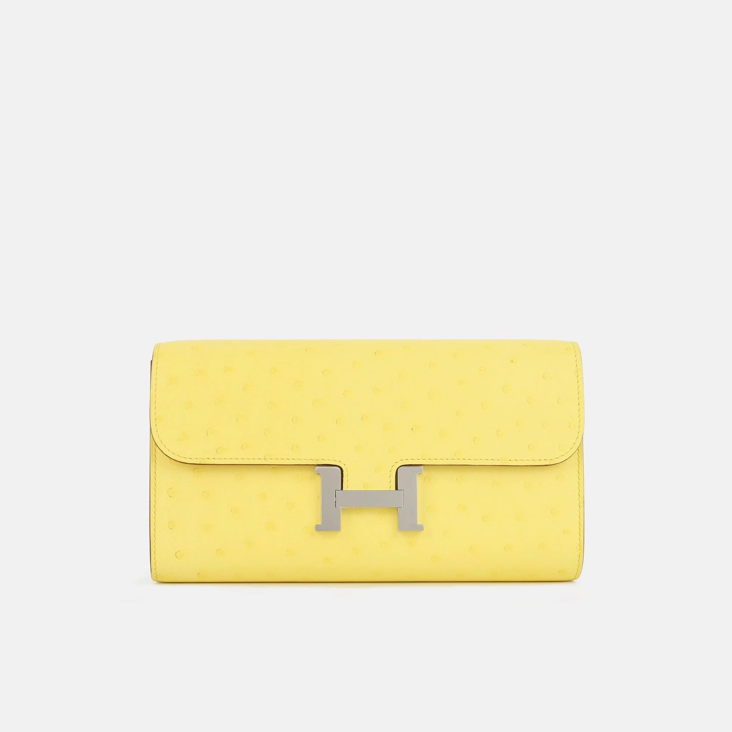 Herms - Constance To Go - Jaune Citron Ostrich PHW - Brand New - 2024
