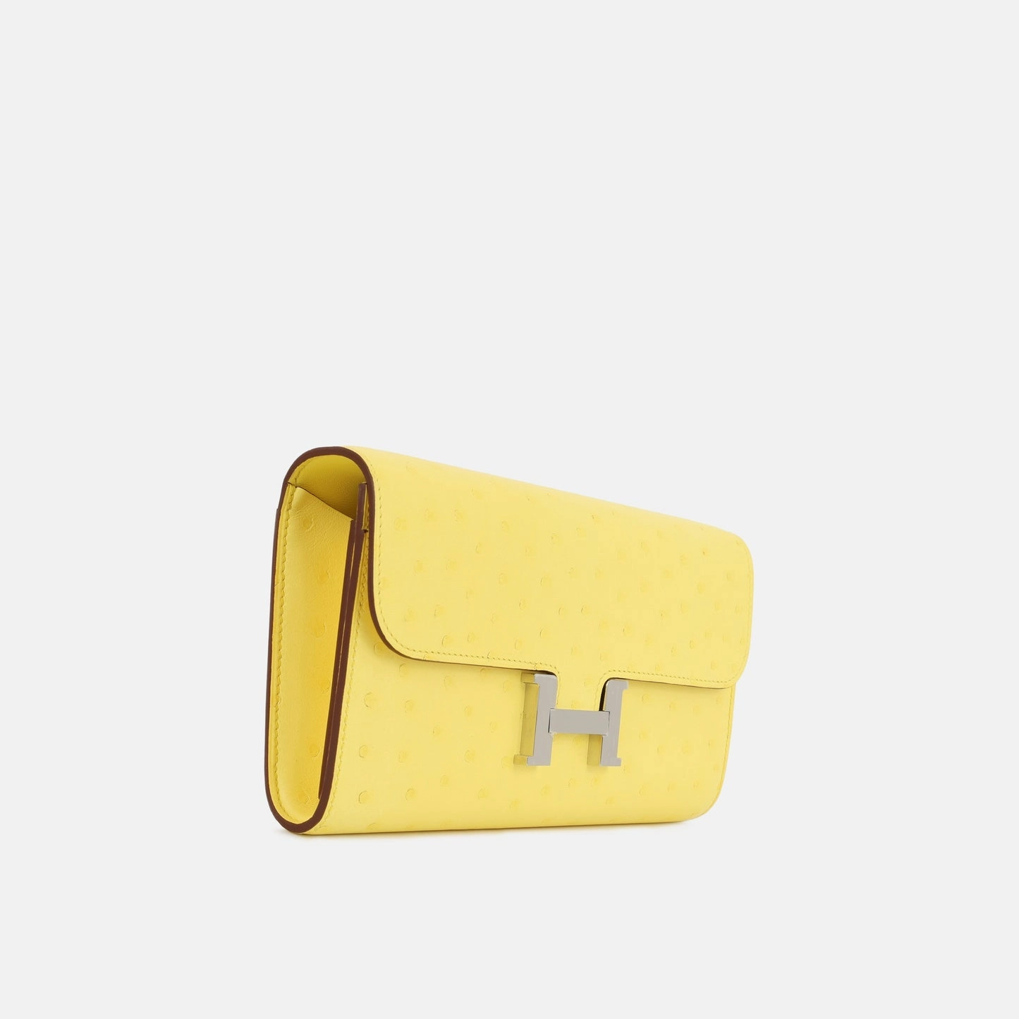 Herms - Constance To Go - Jaune Citron Ostrich PHW - Brand New - 2024