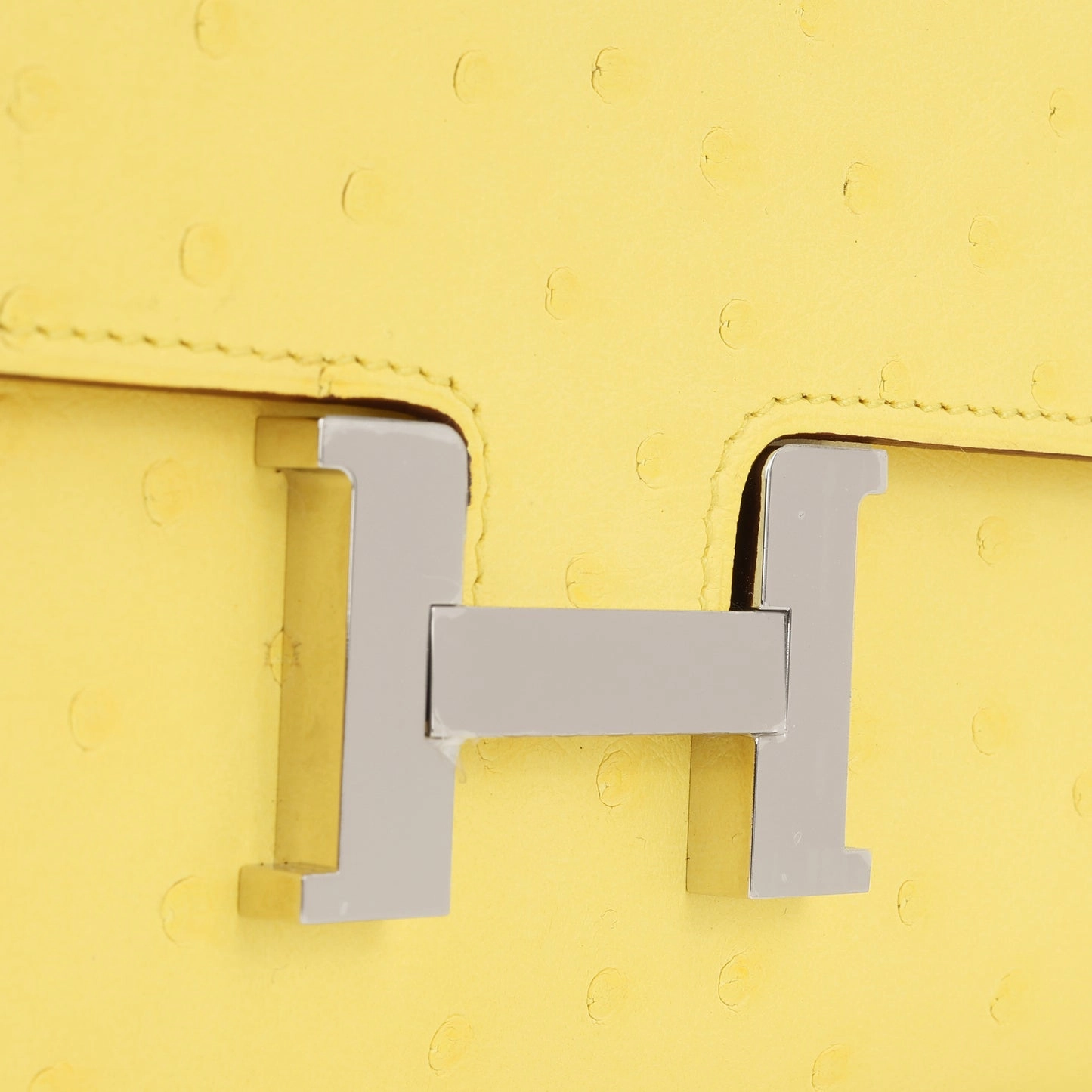 Herms - Constance To Go - Jaune Citron Ostrich PHW - Brand New - 2024