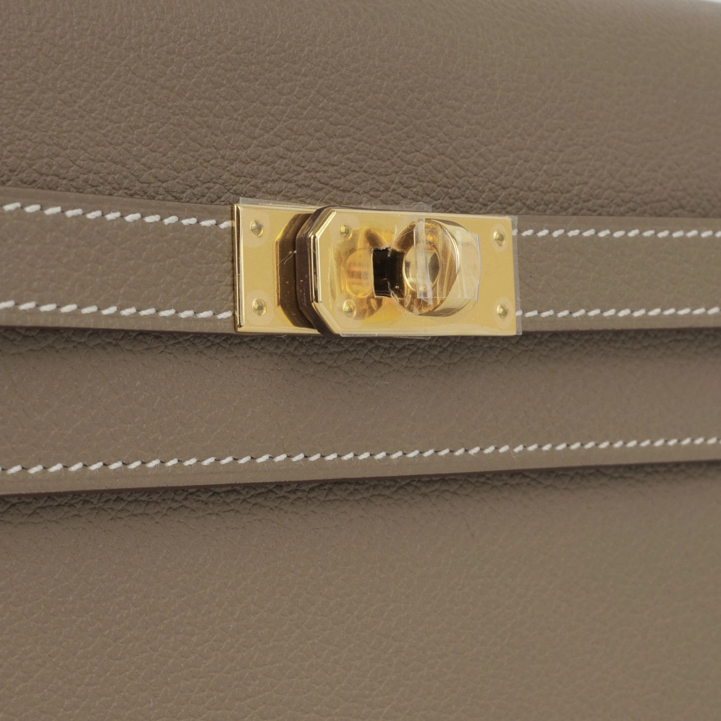 Herms - Kelly To Go Wallet - Etoupe Evercolor GHW - 2024 - Brand New