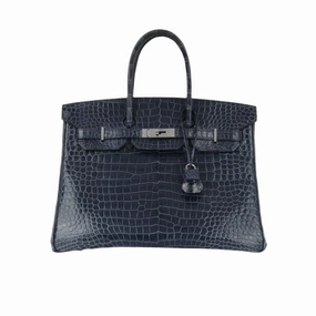 Herms Birkin 35 - Bleu De Malte