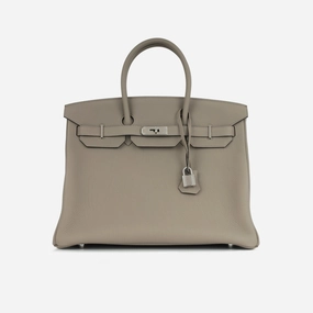Herms Birkin 35 Gris Asphalt Togo PHW (NWT)