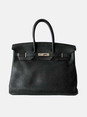Herms Black Clemence Birkin 35