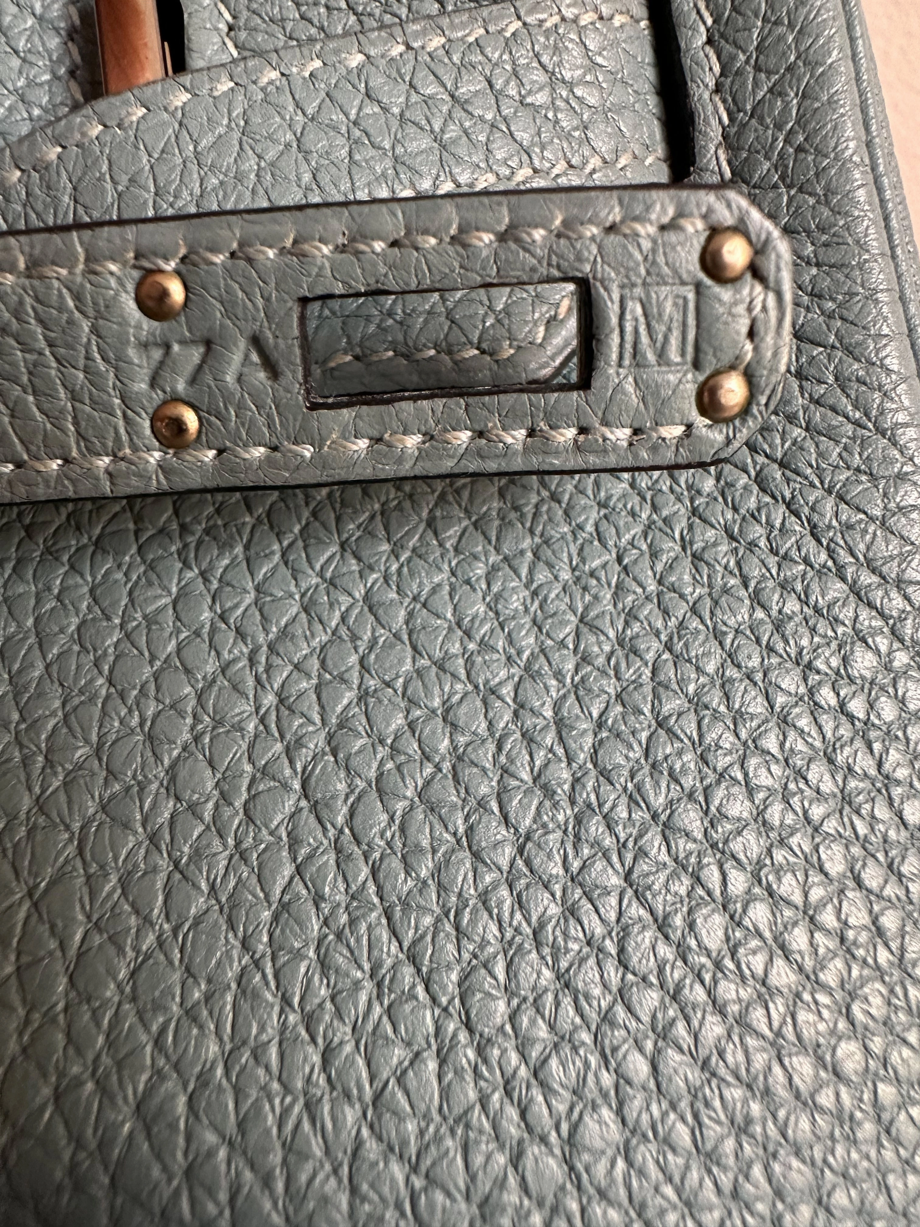 Herms Blue Togo Birkin 25