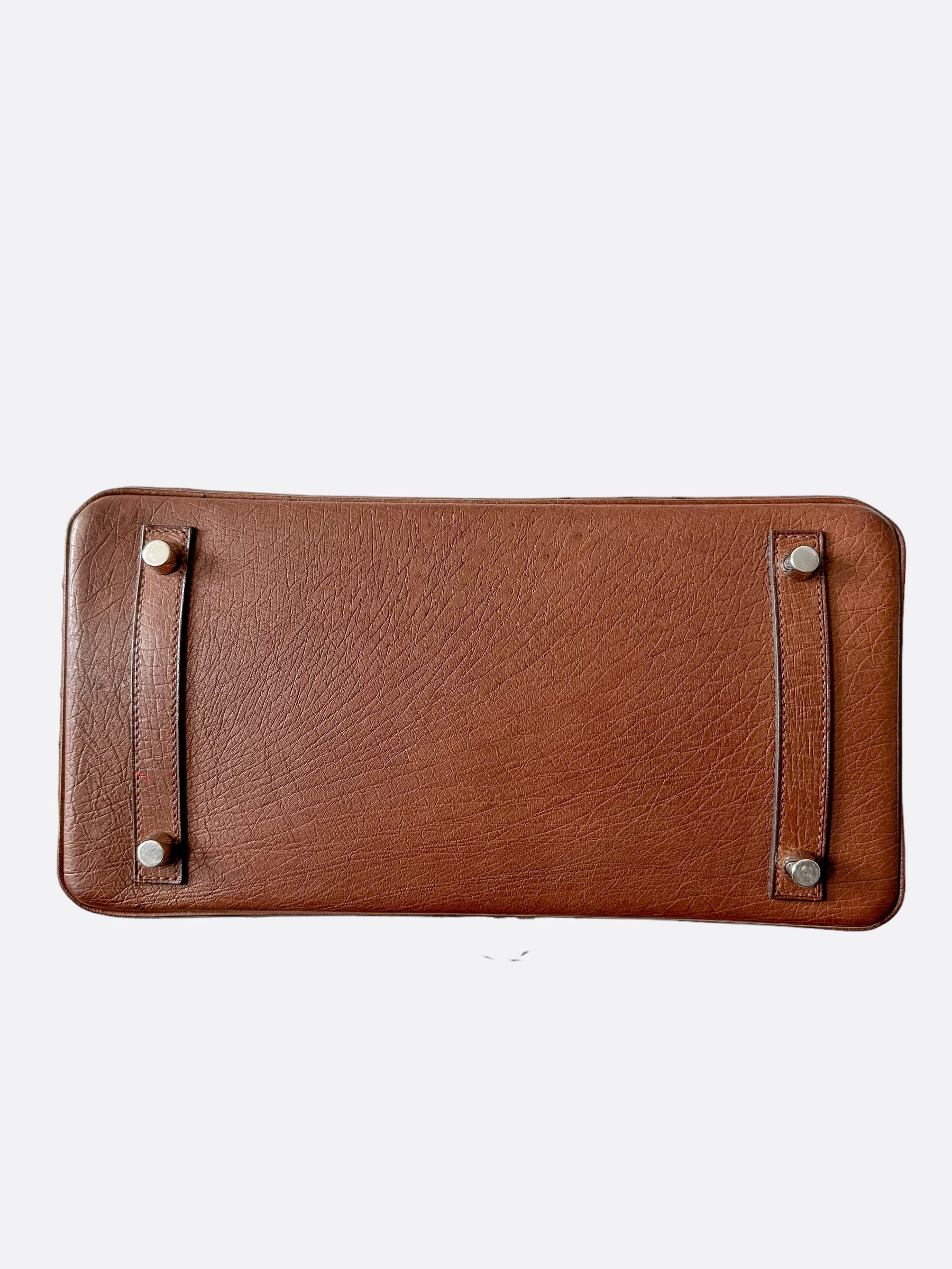 Herms Brown Ostrich Birkin 30