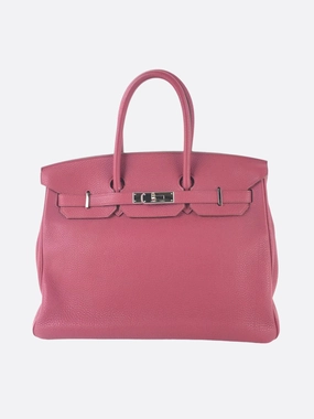 Herms Dusty Rose Togo Leather Birkin 35