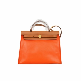 Herms Herbag 31 - Orange Mecano Berline Toile (NWT)