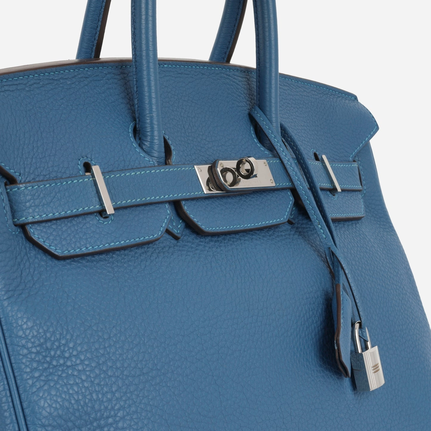 Herms Herms - Birkin 35 - Bleu Mykonos PHW - 2010 - Pre-Loved