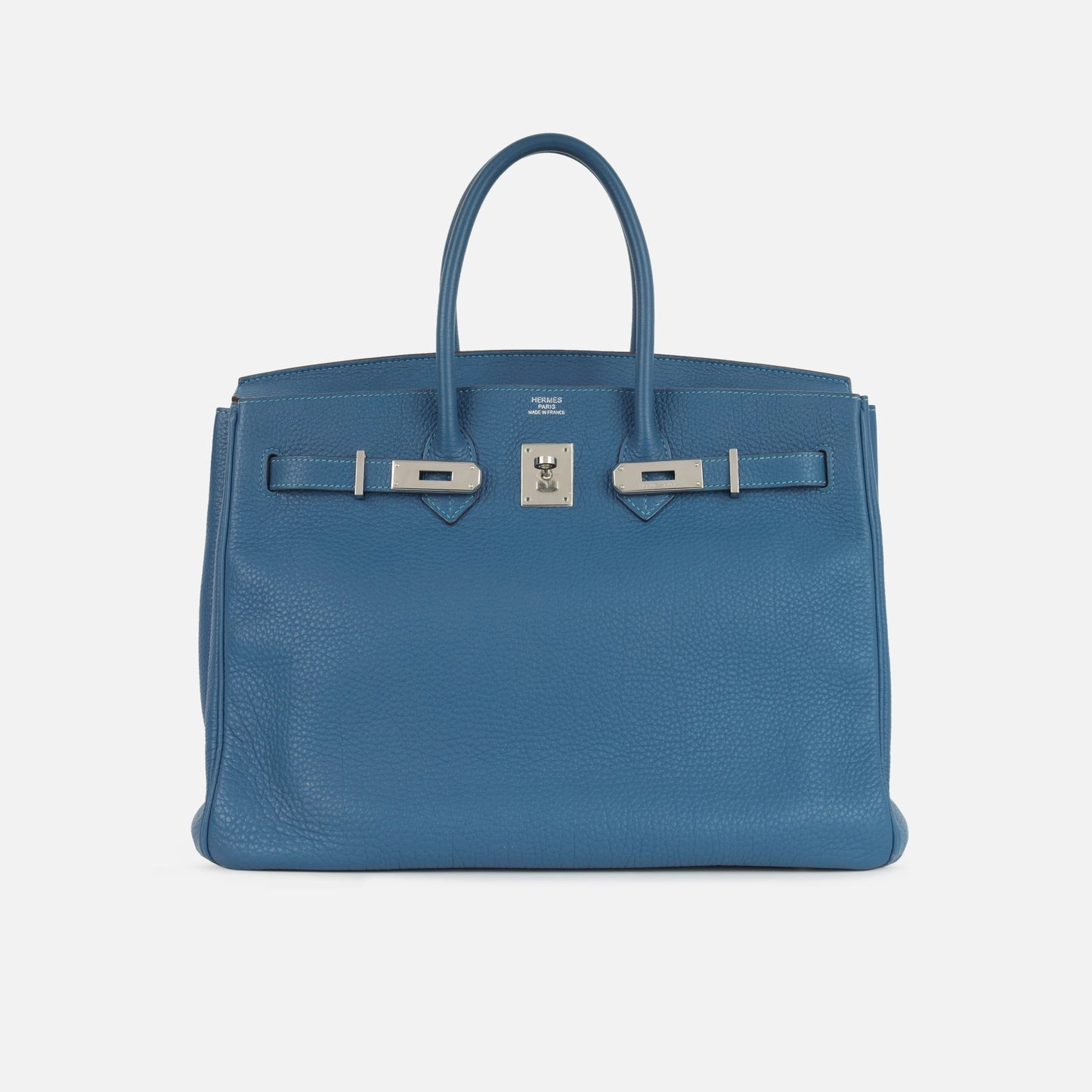 Herms Herms - Birkin 35 - Bleu Mykonos PHW - 2010 - Pre-Loved