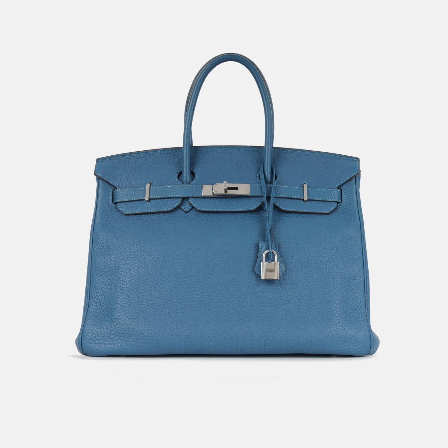 Herms Herms - Birkin 35 - Bleu Mykonos PHW - 2010 - Pre-Loved