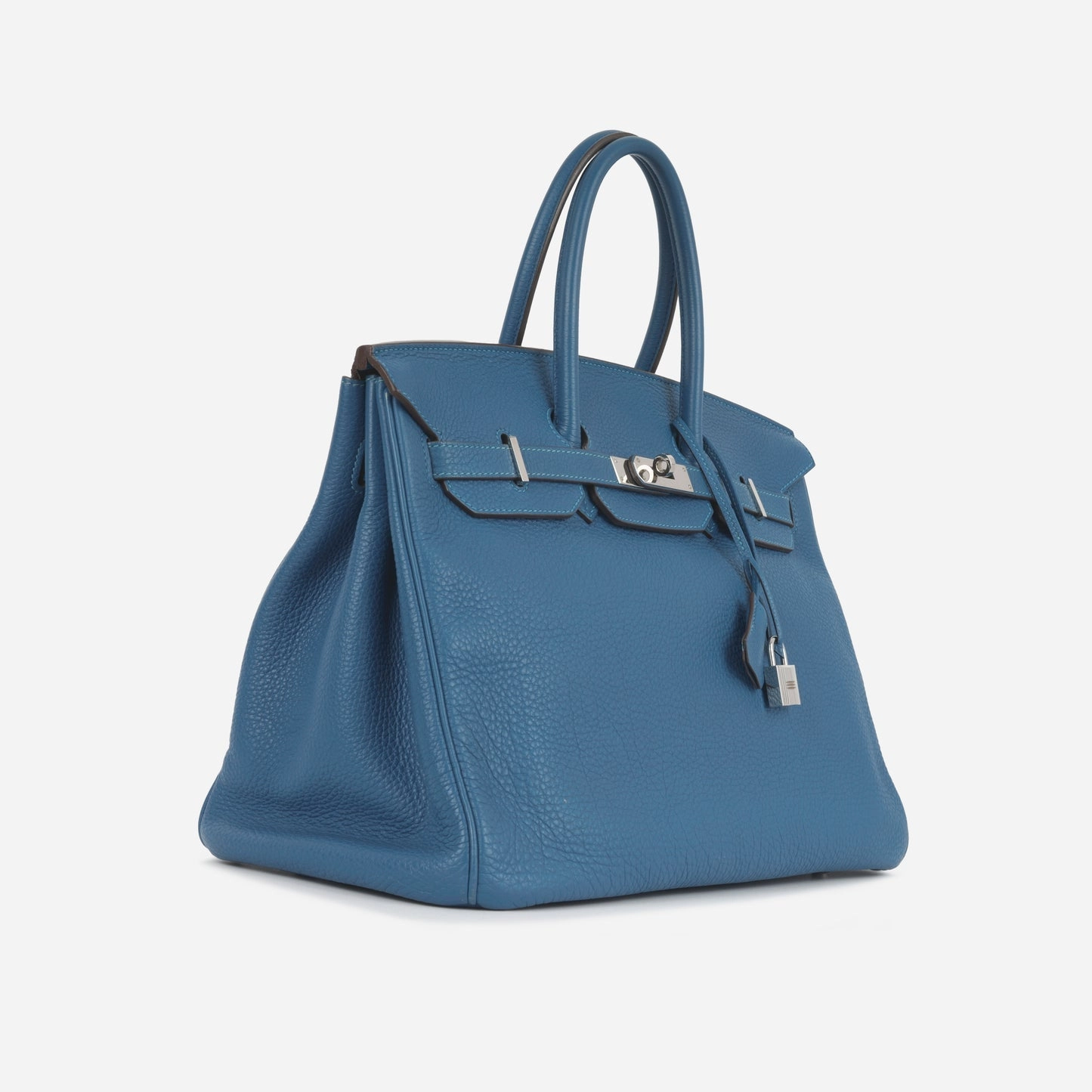 Herms Herms - Birkin 35 - Bleu Mykonos PHW - 2010 - Pre-Loved