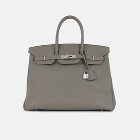 Herms Herms - Birkin 35 - Gris Etain Togo PHW - 2017 - Pre-Loved