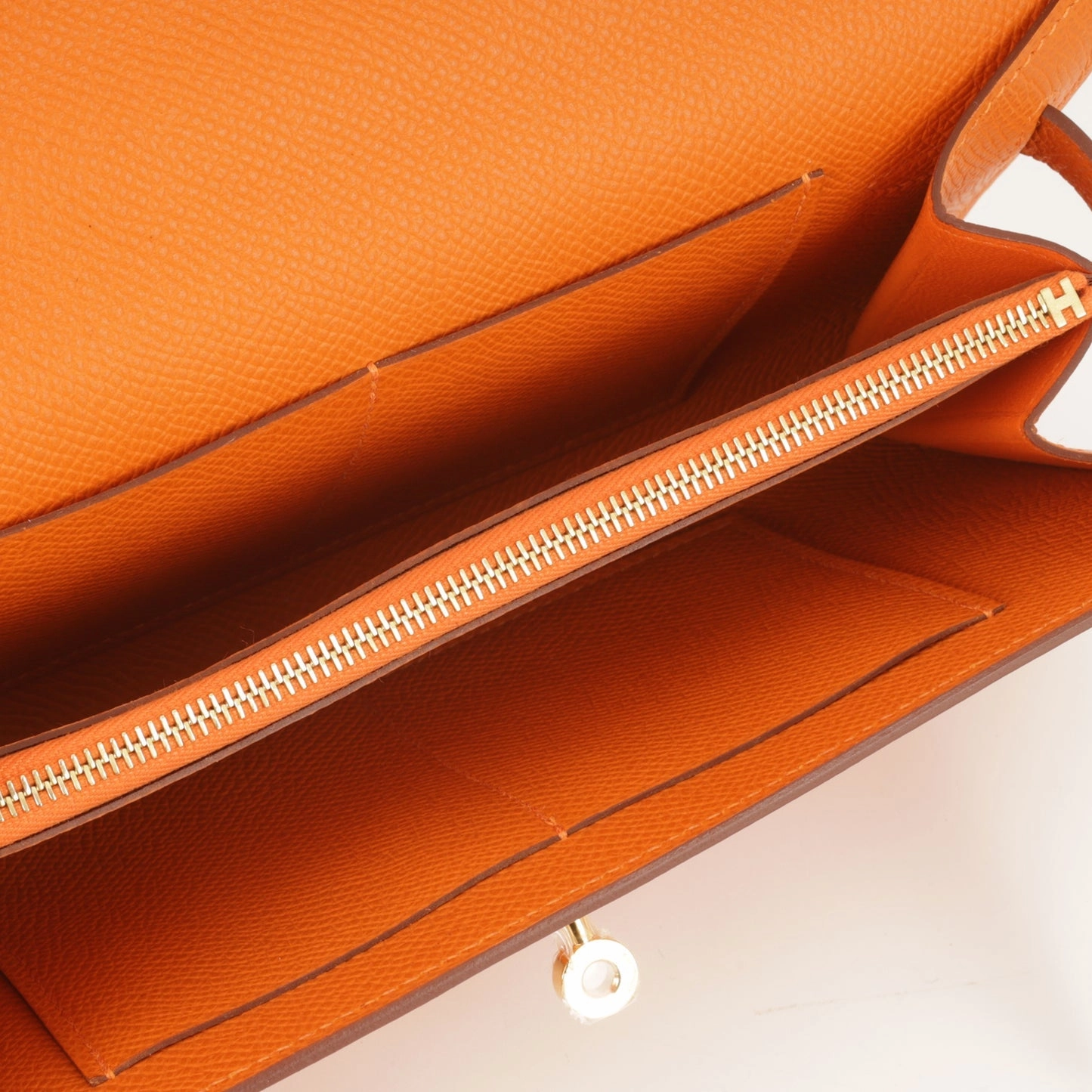 Herms Herms - Kelly To Go Wallet - Orange Epsom GHW - 2024
