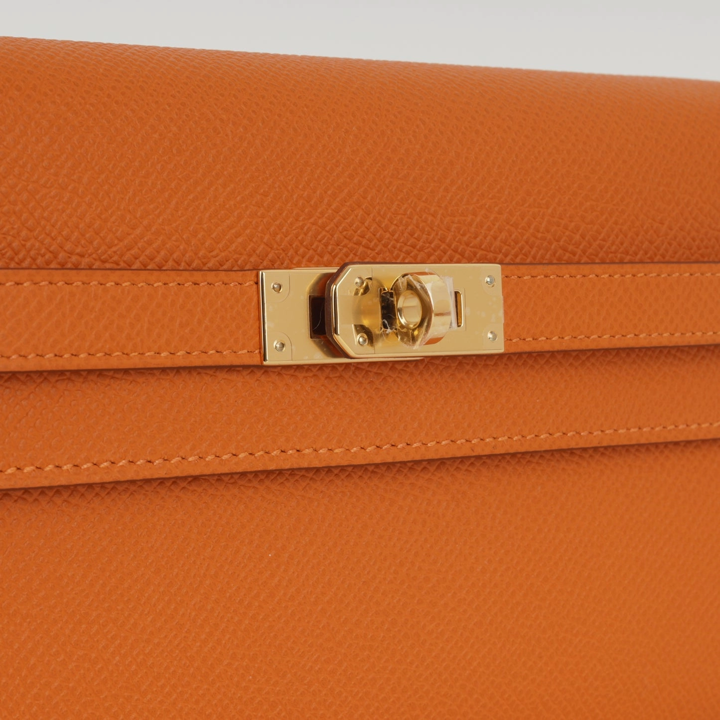 Herms Herms - Kelly To Go Wallet - Orange Epsom GHW - 2024