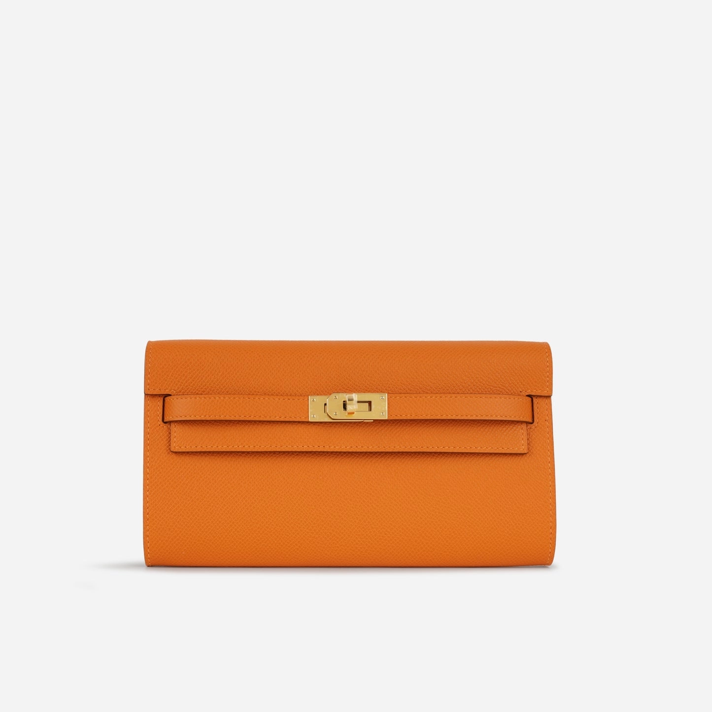 Herms Herms - Kelly To Go Wallet - Orange Epsom GHW - 2024