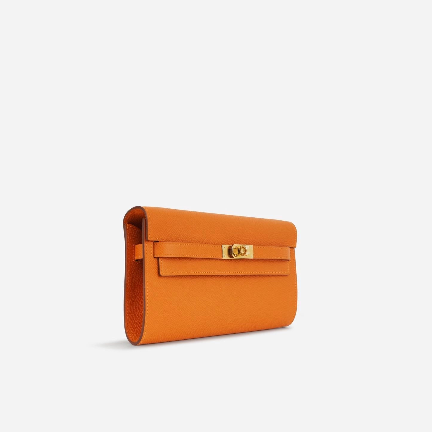 Herms Herms - Kelly To Go Wallet - Orange Epsom GHW - 2024