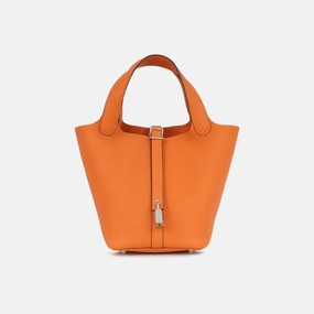 Herms Herms - Picotin 18 - Orange Clemence PHW - Brand New - 2024