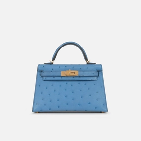 Herms Herms Kelly 20 - Mykonos Ostrich HW
