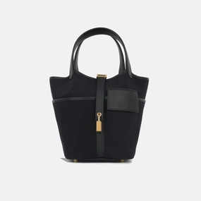 Herms Herms Picotin 18 Cargo - Noir Canvas GHW