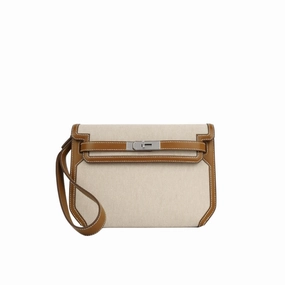 Herms Kelly Dpches 25 Toile (NWT)