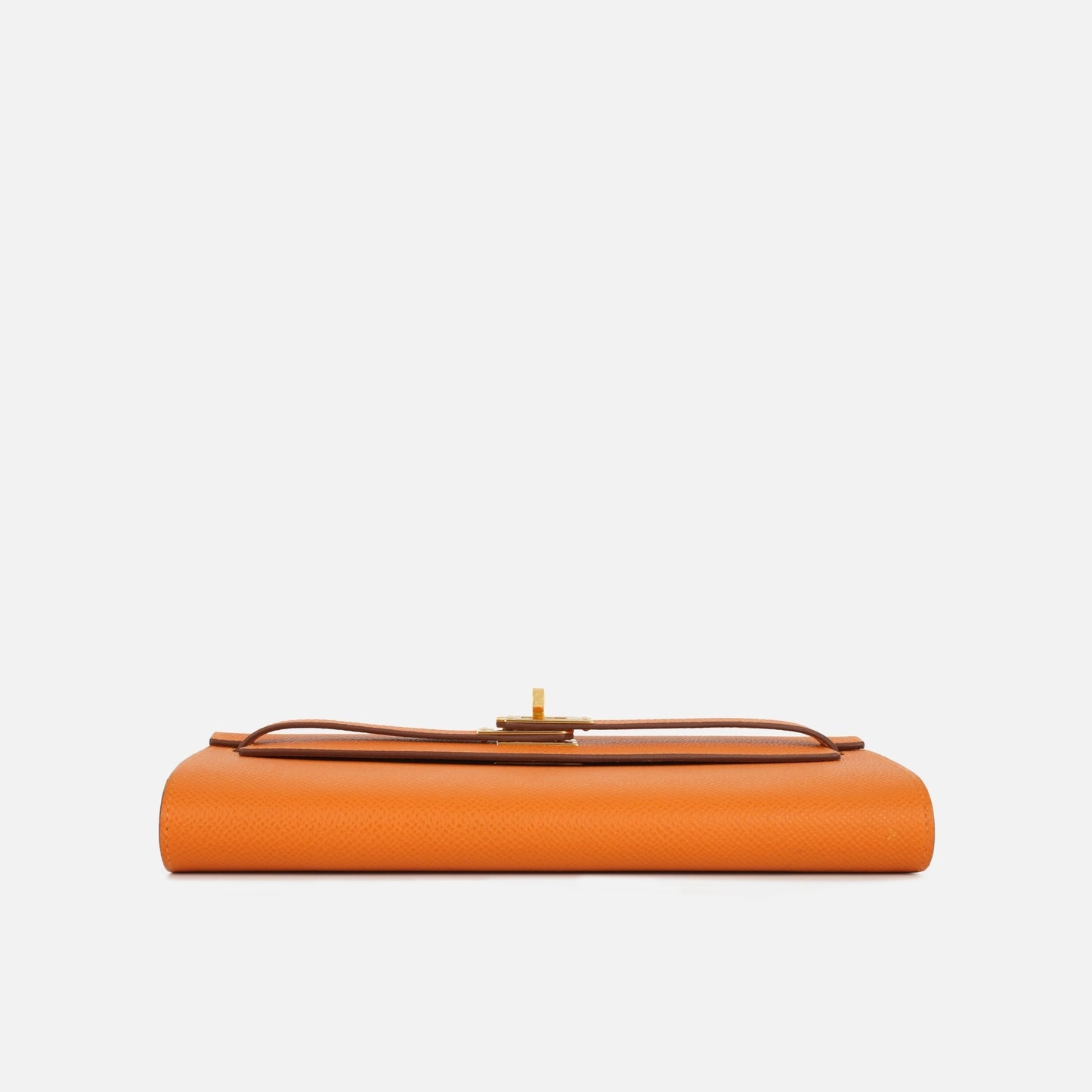 Herms Kelly To Go Wallet Orange Epsom GHW