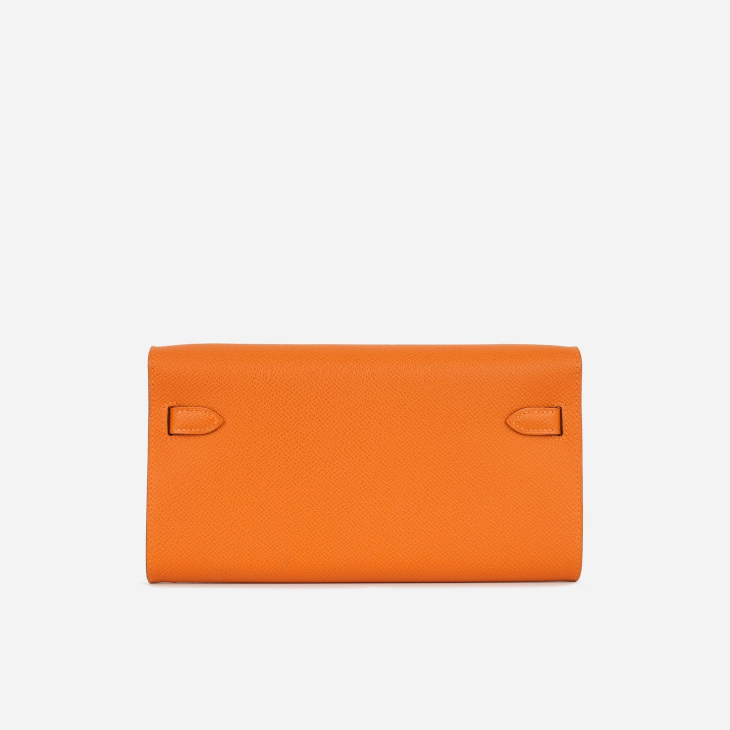 Herms Kelly To Go Wallet Orange Epsom GHW