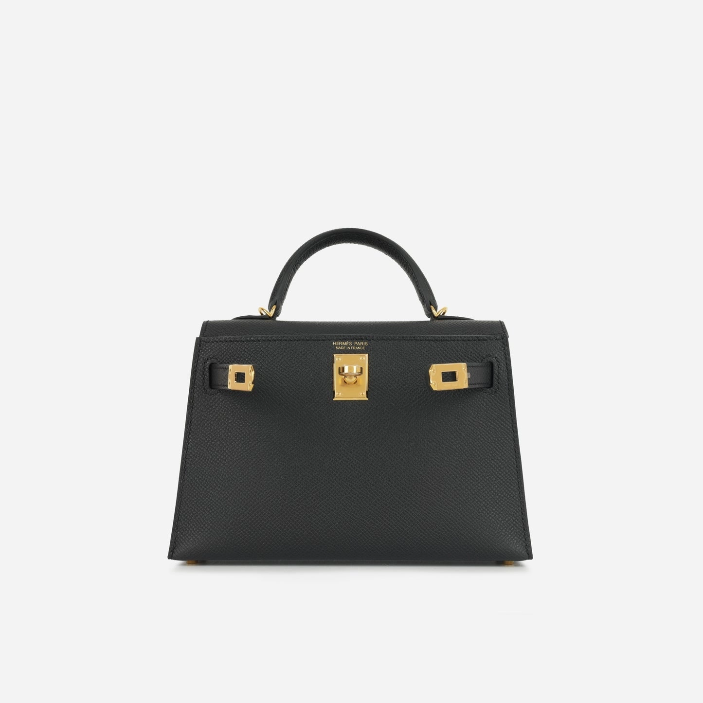 Herms Mini Kelly 20 - Noir Epsom Gold