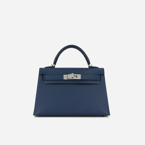 Herms Mini Kelly - Bleu Tie Madame
