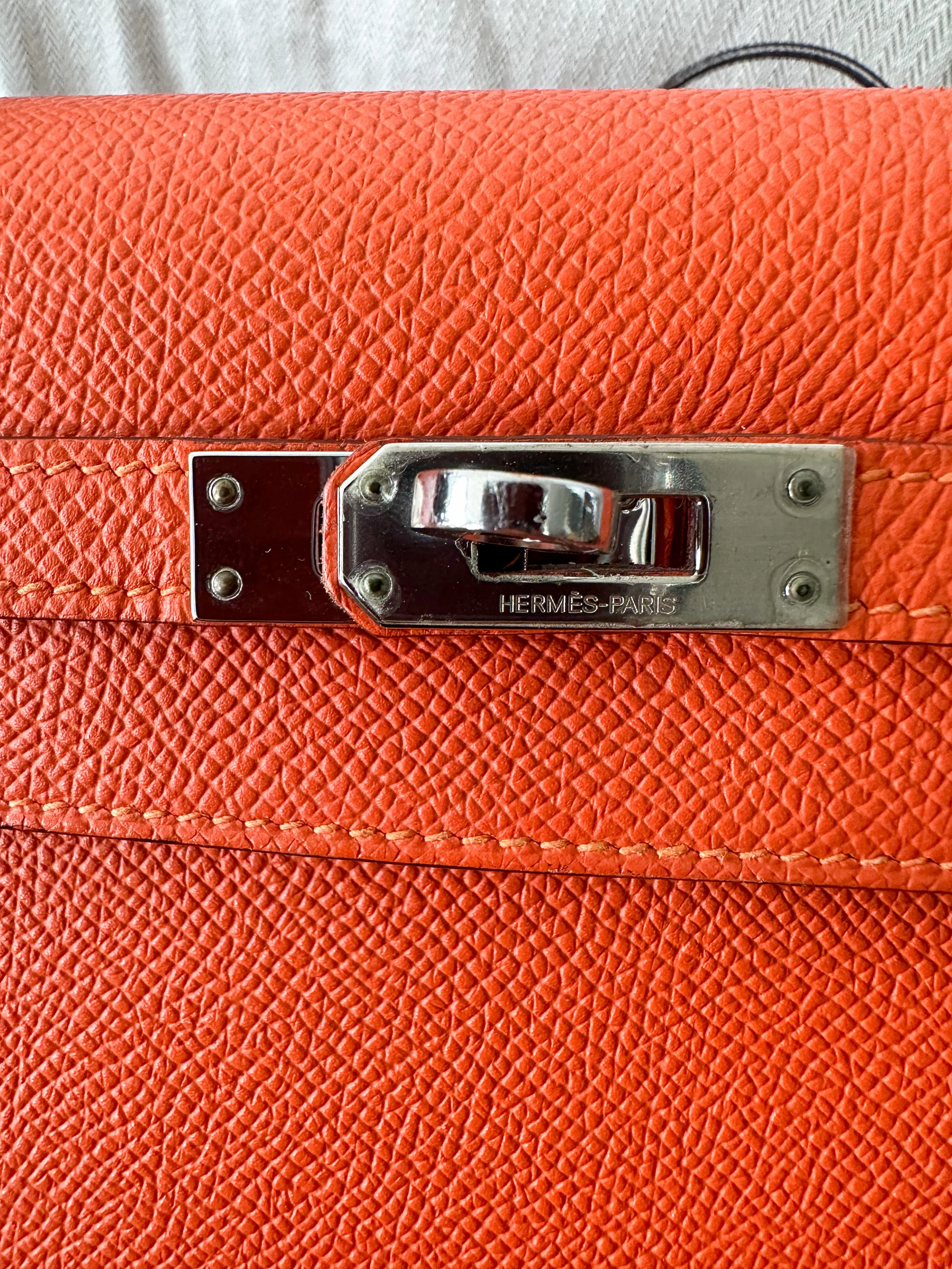 Herms Orange Epsom Kelly 25