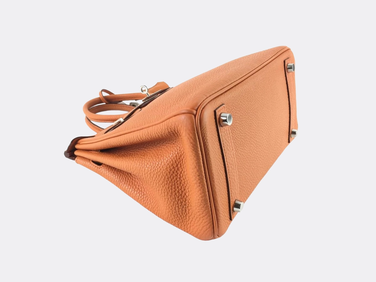 Herms Orange Togo Leather Birkin 25