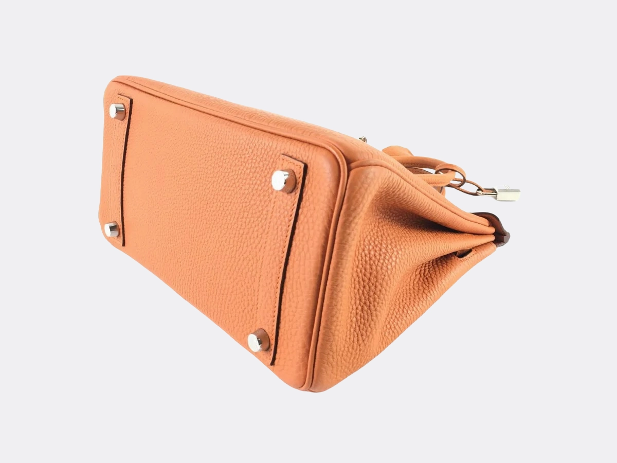 Herms Orange Togo Leather Birkin 25