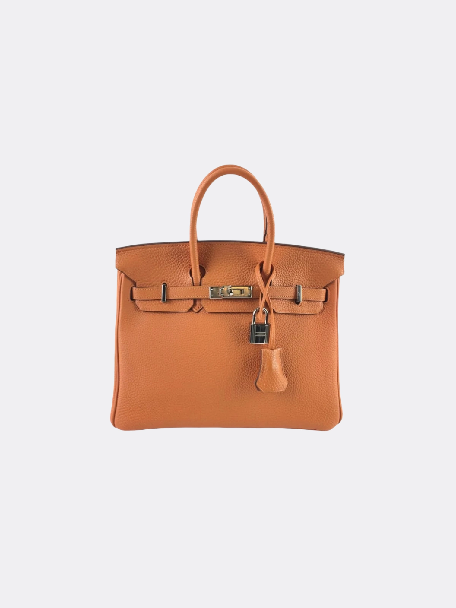 Herms Orange Togo Leather Birkin 25