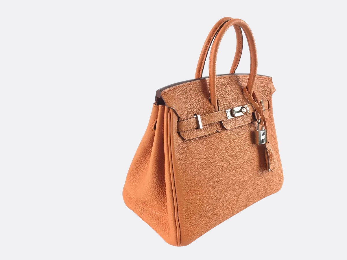 Herms Orange Togo Leather Birkin 25