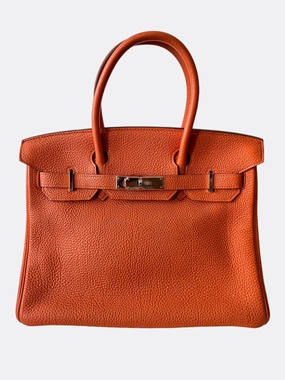 Herms Orange Togo Leather Birkin 30