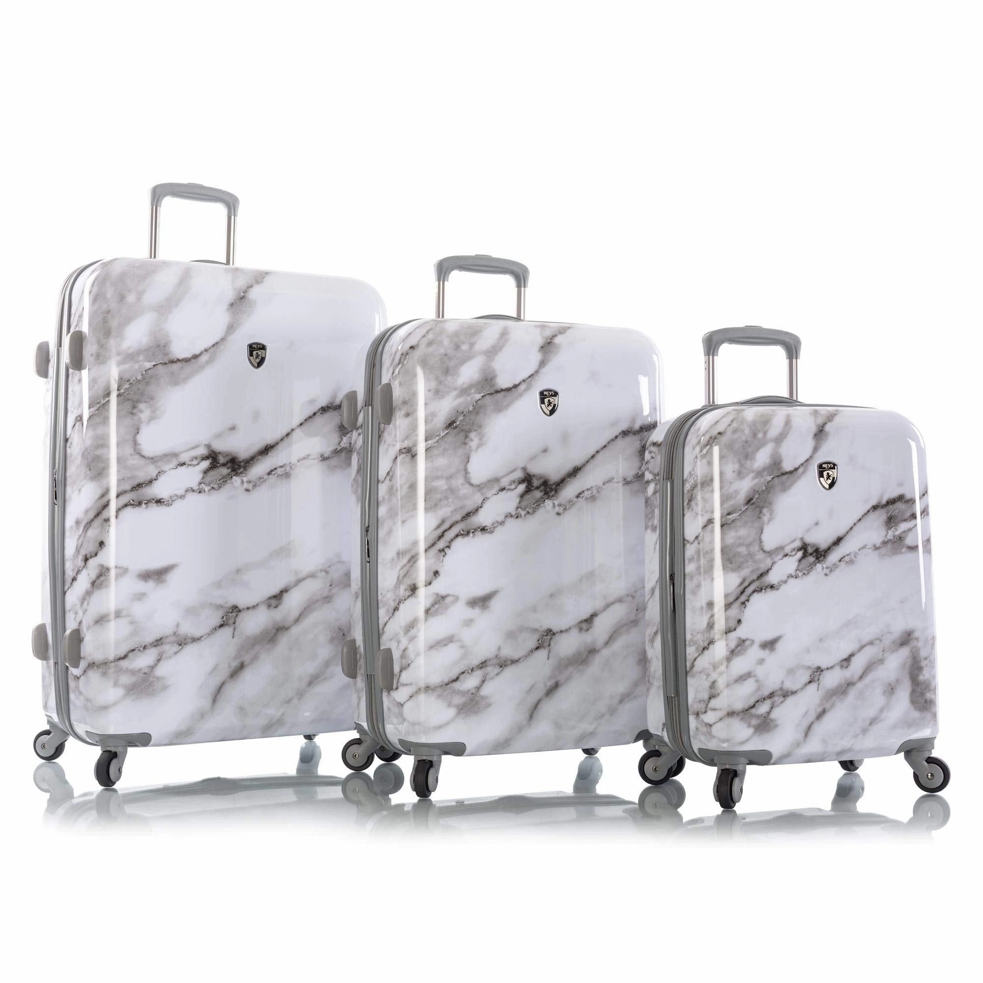 Heys Carrara White Marble Fashion Spinner 3pc. Set