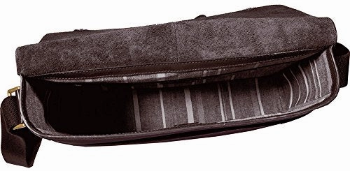 Hidesign Aiden Leather Business Laptop Messenger Cross Body Bag, Brown
