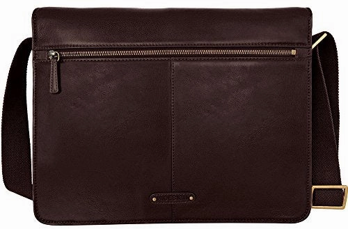 Hidesign Aiden Leather Business Laptop Messenger Cross Body Bag, Brown
