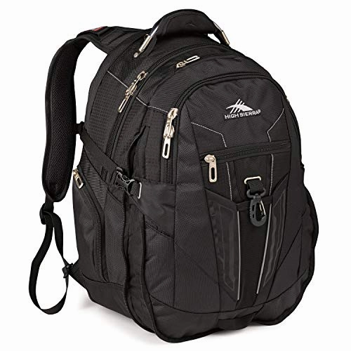 High Sierra XBT Business Laptop Backpack - 17-inch Laptop Backpack for Men or Women, Black