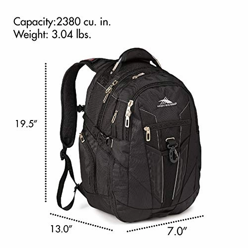 High Sierra XBT Business Laptop Backpack - 17-inch Laptop Backpack for Men or Women, Black