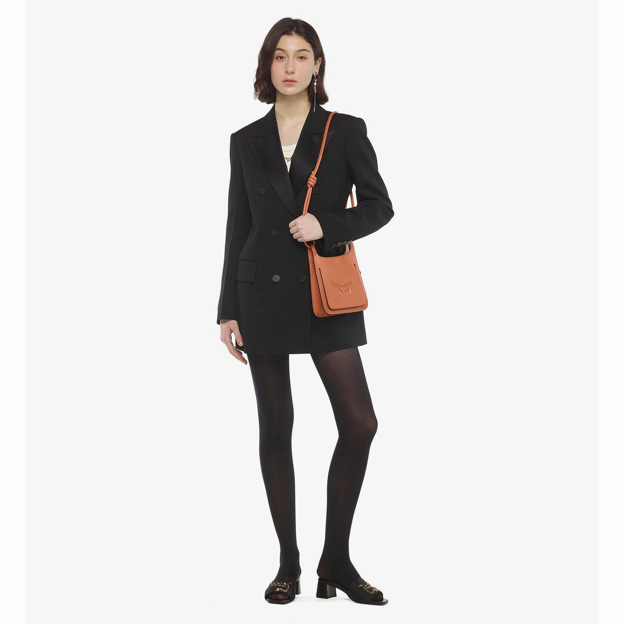 Himmel Hobo In Embossed Logo Leather