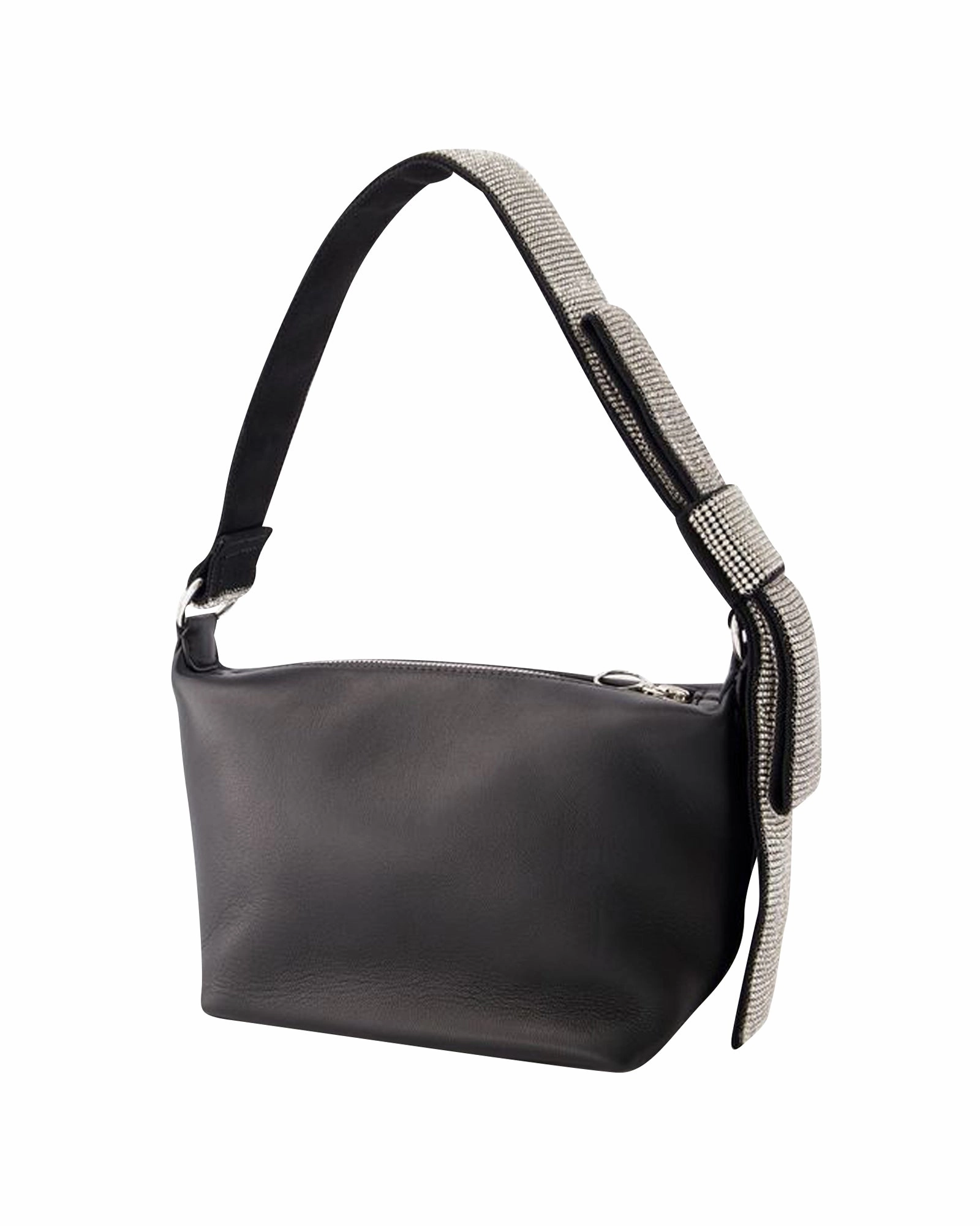 Hobo Bow Bag - Kara - Leather - Black