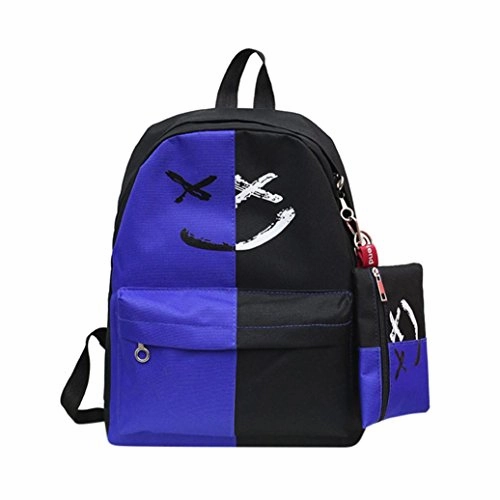 Hot Sale! ?? Shoulder Bags, Neartime Fashion 2Pcs Women Versatile Patchwork Zipper Bookbags