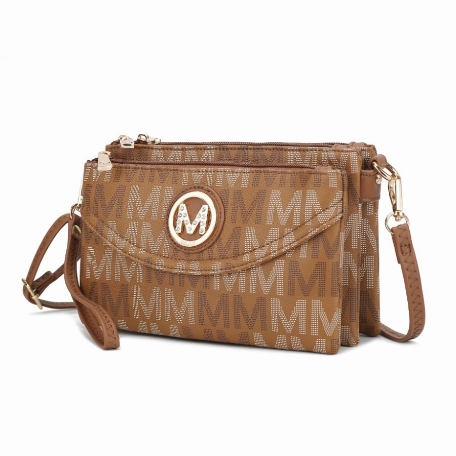 Ishani Five Compartments M Signature Crossbody Bag