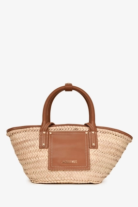 Jacquemus Brown Leather Soli Basket Tote