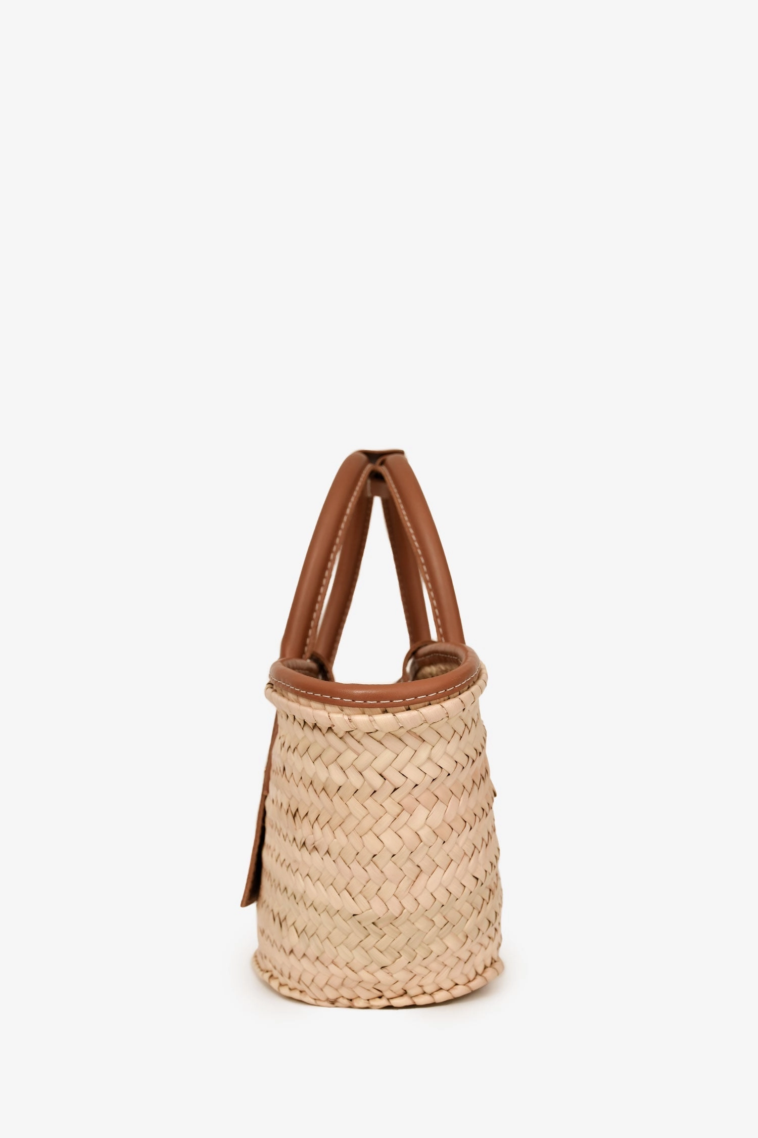 Jacquemus Brown Leather Soli Basket Tote