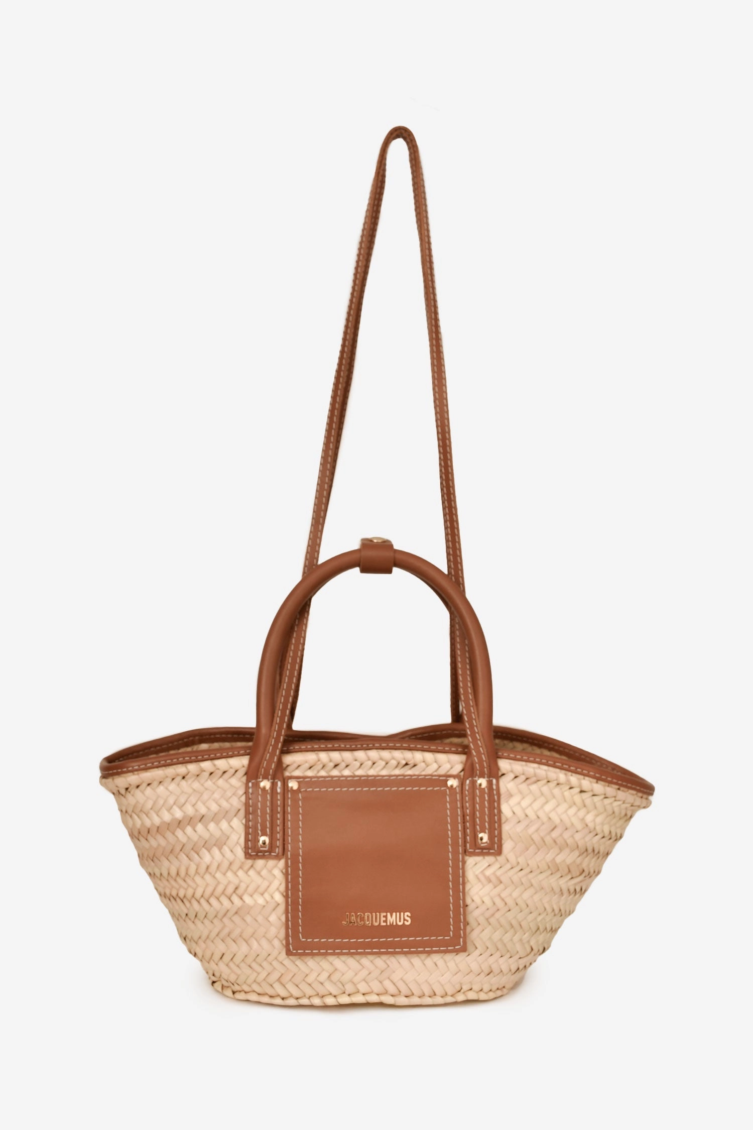 Jacquemus Brown Leather Soli Basket Tote