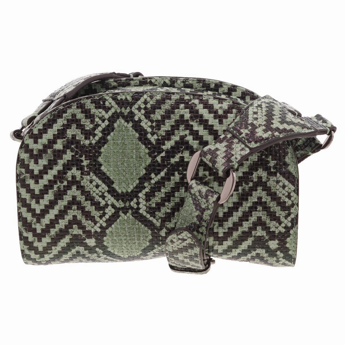 Jamee Womens Snake Print Leather Crossbody Handbag
