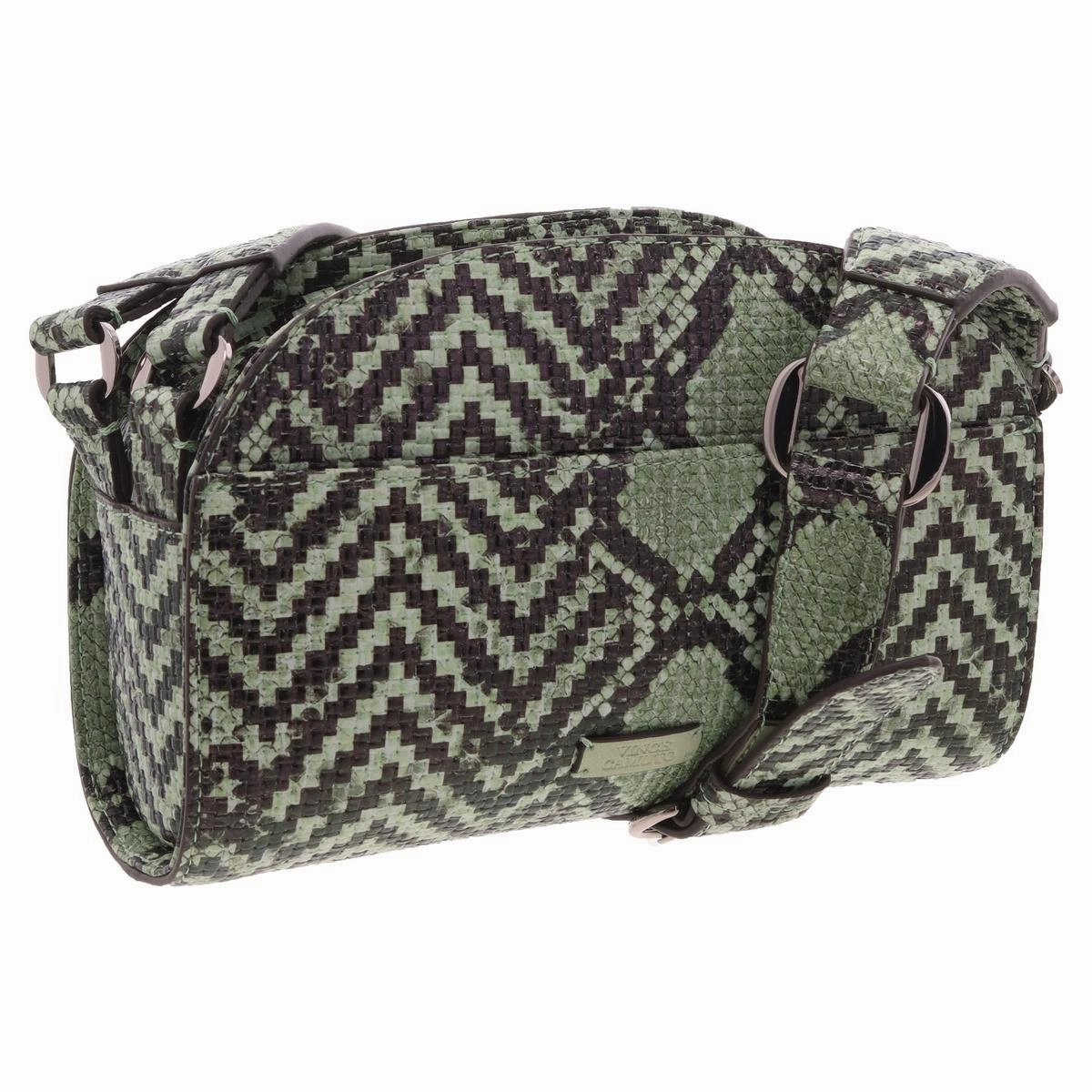 Jamee Womens Snake Print Leather Crossbody Handbag