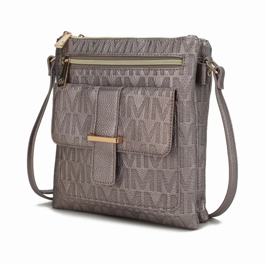 Janni Signature Embossed Crossbody Bag